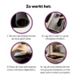 Ara - Portret - Rood Inductie beschermer vinyl 3mm klein -zzzzzzz-cc-werking