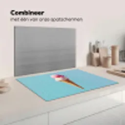 Bolletjes - Schepijs - Hoorntje - Blauw Inductie beschermer vinyl 3mm klein -wsfeer7_website