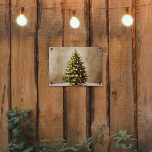 Kerst - Sfeer - Groen tuinposter los doek klein -sfeer1