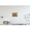 Gezichtje - Zon - Zand - Getekend textielposter latten blank klein -kinderkamer