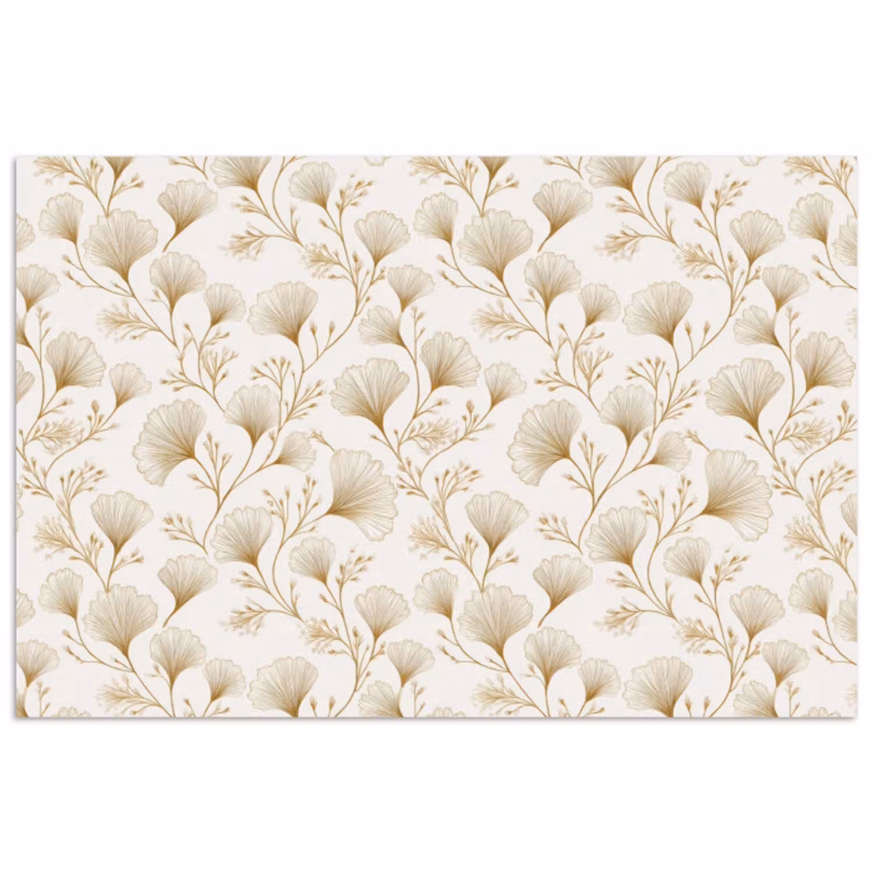 Ginkgo - Takken - Goud poster papier klein 62 -3d