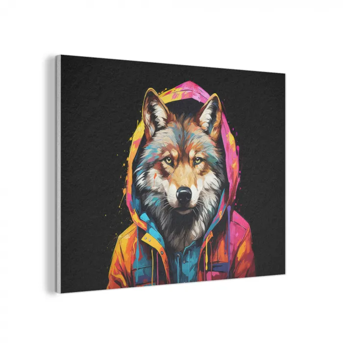 Graffiti - Wolf - Jas - Zwart PET vilt klein -3d