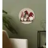 Kabouters - Kerst - Sneeuw - Puntmutsen Wandcirkel kunststof plaat 5mm dik klein -sfeer3