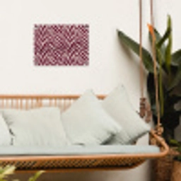 Zebra - Motief - Bordeaux - Rood tuinposter los doek klein 239 -sfeer7