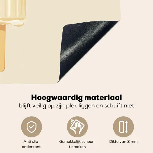 Minimalistisch - Waterijsje - Stokje - Beige Inductie beschemer met haakjes klein -ky-onderkant-nl