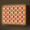 Geometrisch - Retro - Oranje Light Box met batterij (Wandlamp) middel 907 -z3d_website