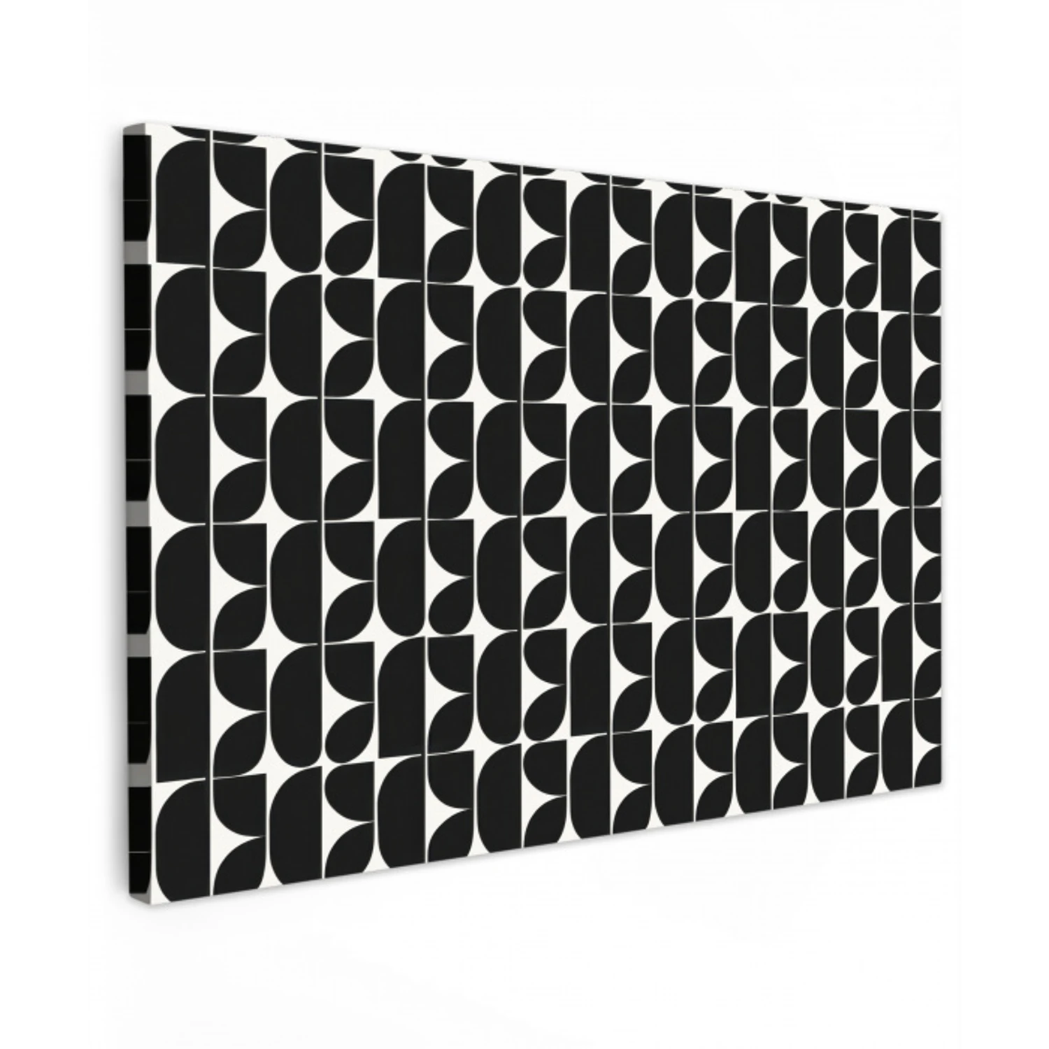 Modern - Geometrisch - Zwart canvas 2cm klein 34 -z3d