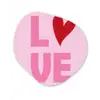 Love - Roze - Hart - Valentijn Wandcirkel Organisch Forex 3mm klein -3d