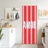 Amor - Strepen - Rood - Roze deurposter klein -sfeer5