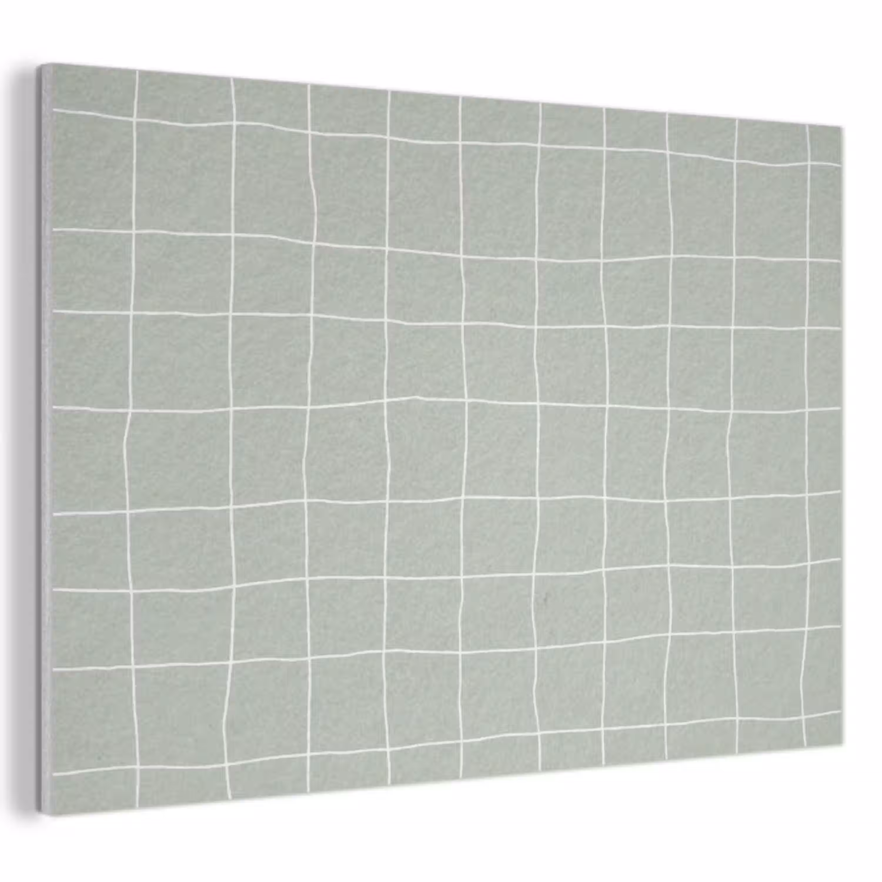 Ruitpatroon - Golvend - Groen PET vilt klein 837 -3d