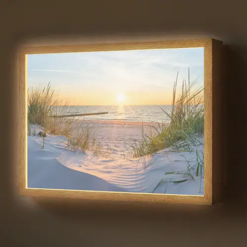 Strand - Zon - Duin - Gras - Zand - Horizon Light Box met batterij (Wandlamp) middel -z3d_website
