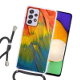 Veren - Ara - Kleurrijk Hoesje Samsung Galaxy A52 5G met koord klein -sfeer1