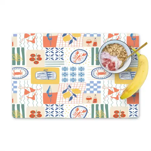 Zee - Sfeer - Mozaïek - Wijn Placemat vinyl groot 368 -zzzproduct_Kitchenyeah-website