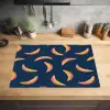 Banaan - Tropisch - Blauw - Patroon Inductie beschermer vinyl 3mm klein 276 -sfeer5