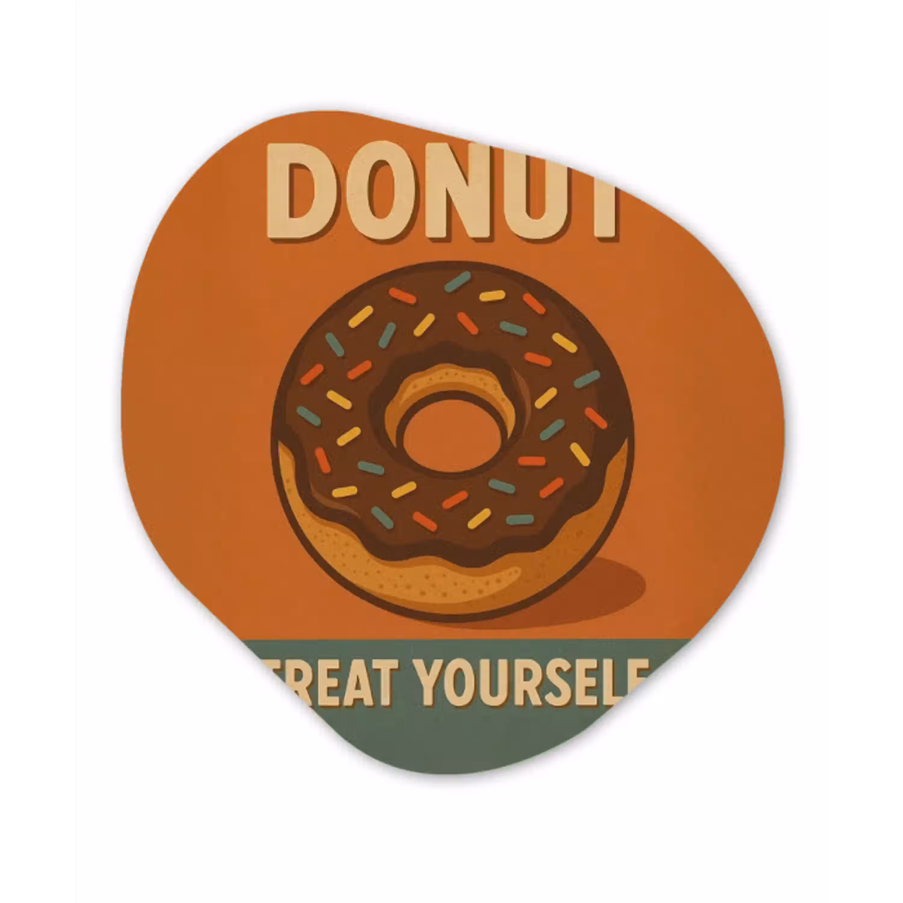 Donut - Spikkels - Kleurrijk - Quote Wandcirkel Organisch Forex 3mm klein -3d