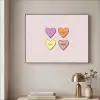 Hartjes - Pastel - Liefde - Moeder Textielframe zwart klein -sfeer2