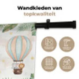 Aquarel - Luchtballonnen - Pastel Wandkleed katoen klein -sfeer2