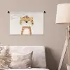 Tijger - Wilde dieren - Pastel Wandkleed katoen klein -sfeer4