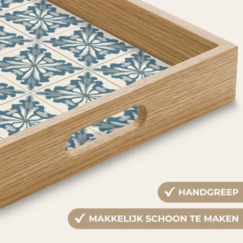 Dessin - Tegel - Blauw Dienblad Rechthoek middel 911 -USP_HandgreepNL