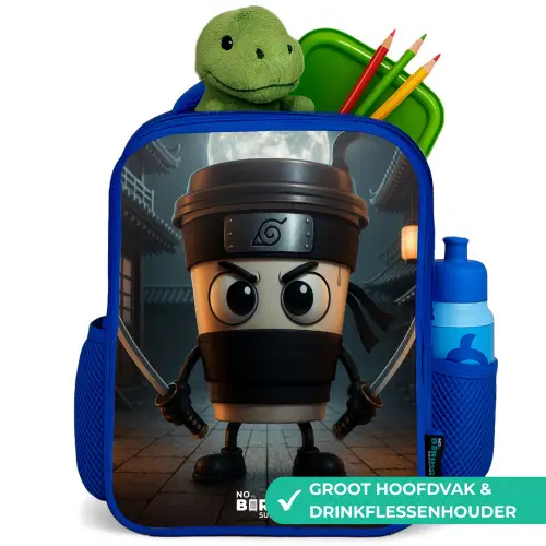 Capuchino Assassino Kinderrugzak - Blauw middel -inhoud_NL