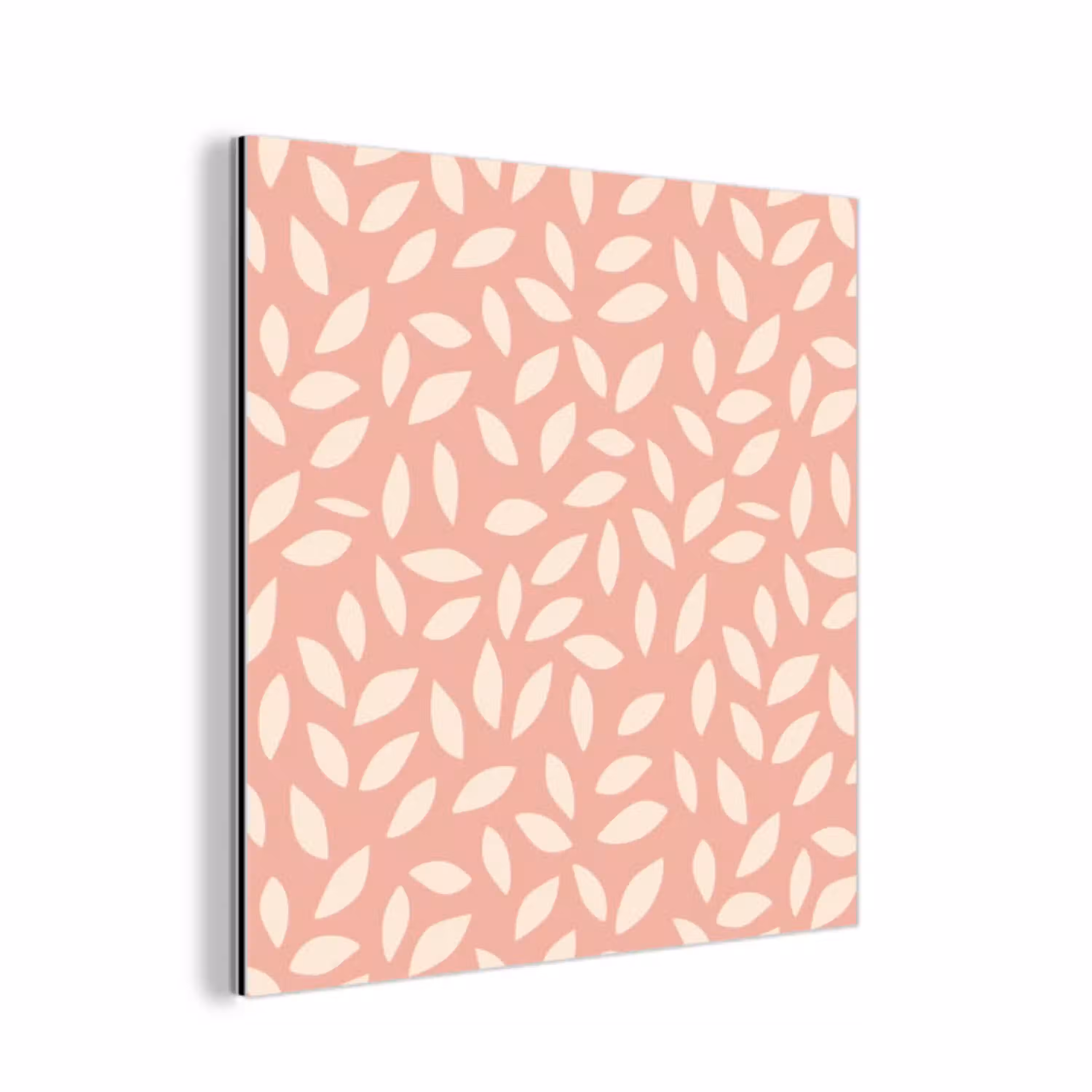 Roze - Bladeren - Speels - Patroon aluminium wit klein 46 -3d