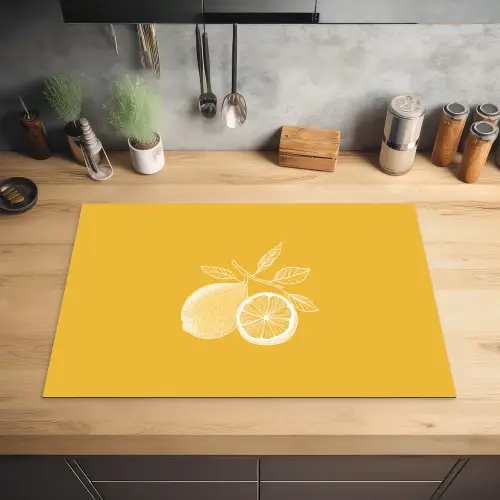 Citroenen - Illustratie - Minimalistisch - Geel Inductie beschermer vinyl 3mm klein -sfeer5