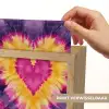 Tie dye - Hartvorm - Vlammen - Oranje Light Box met kabel (Kinderlampje) klein -USP_websiteprintNL