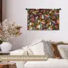 Bloemen - Vlinder - Design - Kunst - Abstract - Schilderij - Oude meesters Wandkleed katoen klein -sfeer1