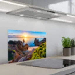 Strand - Zee - Portugal keuken achterwand spatscherm klein -3d_schuin