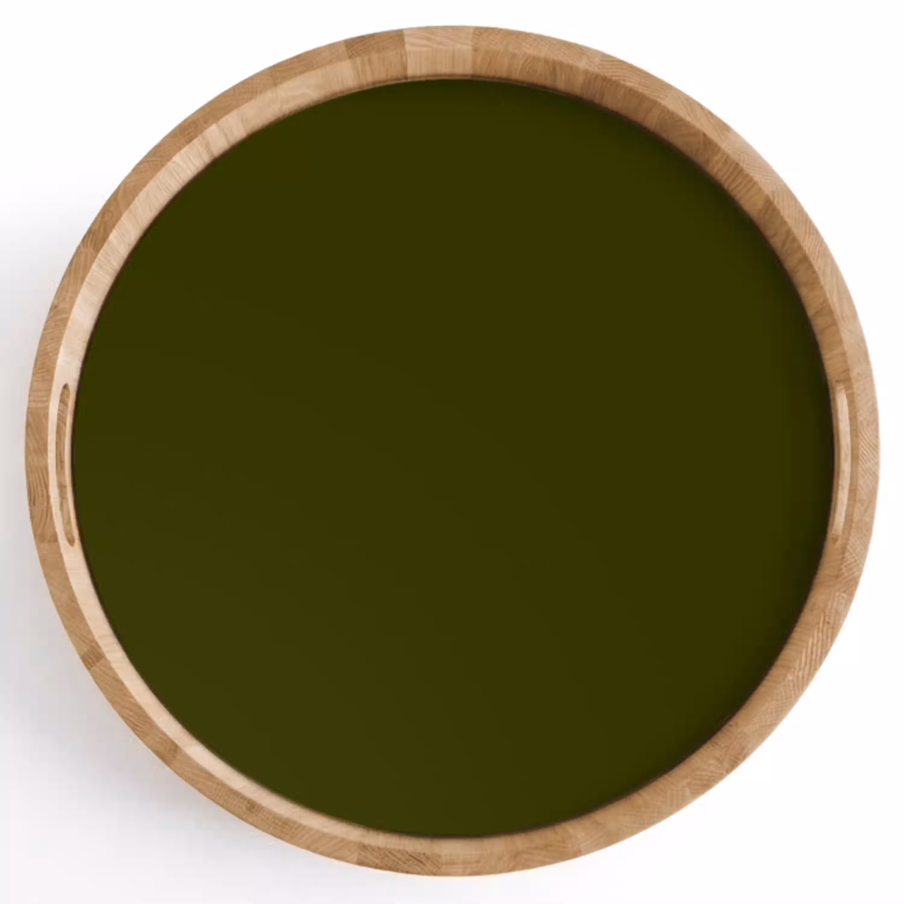 Dark  - Olive - Groen Dienblad Rond middel 914 -z3d_shopping