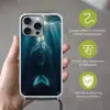 Walvis - Water - Zonnestralen - Blauw Hoesje iPhone 16 Pro Max met koord klein -sfeer2_NL