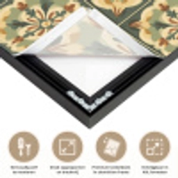 Ornament - Patroon - Groen Textielframe zwart klein 947 -USP_feed_closeupNL