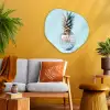 Blauw - Ananas - Disco - Discobal Wandcirkel Organisch Plexiglas middel -sfeer4