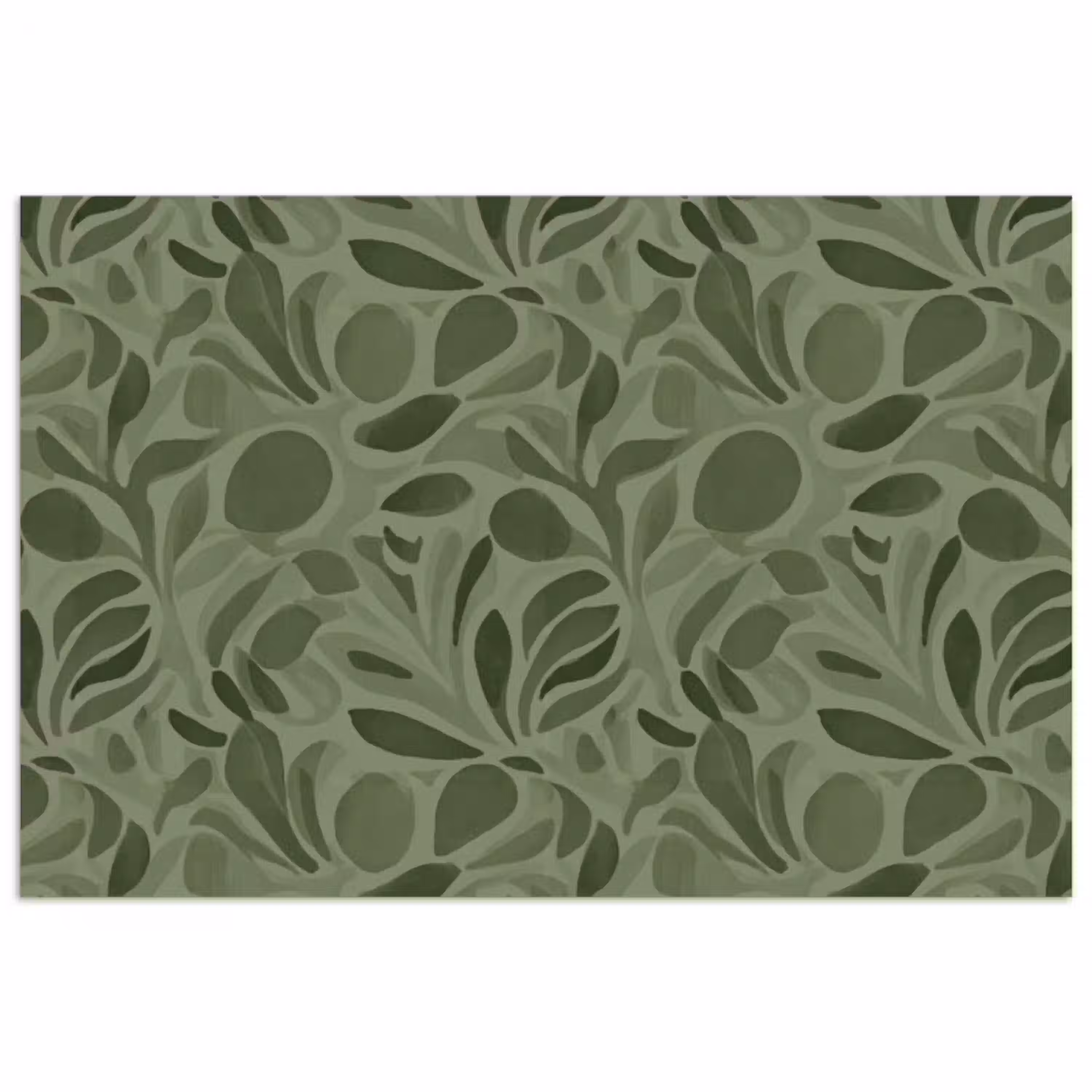 Sereen - Bladeren - Groen poster papier klein 62 -3d