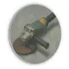 Haakse slijper - Schilderij - Gereedschap Akoestische PET Vilt - Rond klein -3d