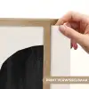Abstract - Halve cirkel - Kunst - Zwart wit Light Box met batterij (Wandlamp) middel -USP_websiteprintNL