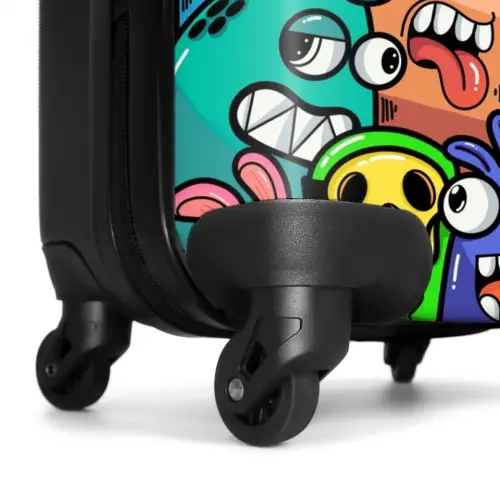 Monster met 1 Oog NBS - Handbagage koffer - Kinderen Unisex middel -wiel
