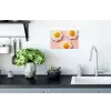 Eieren - Bloem - Roze Muursticker klein -keuken