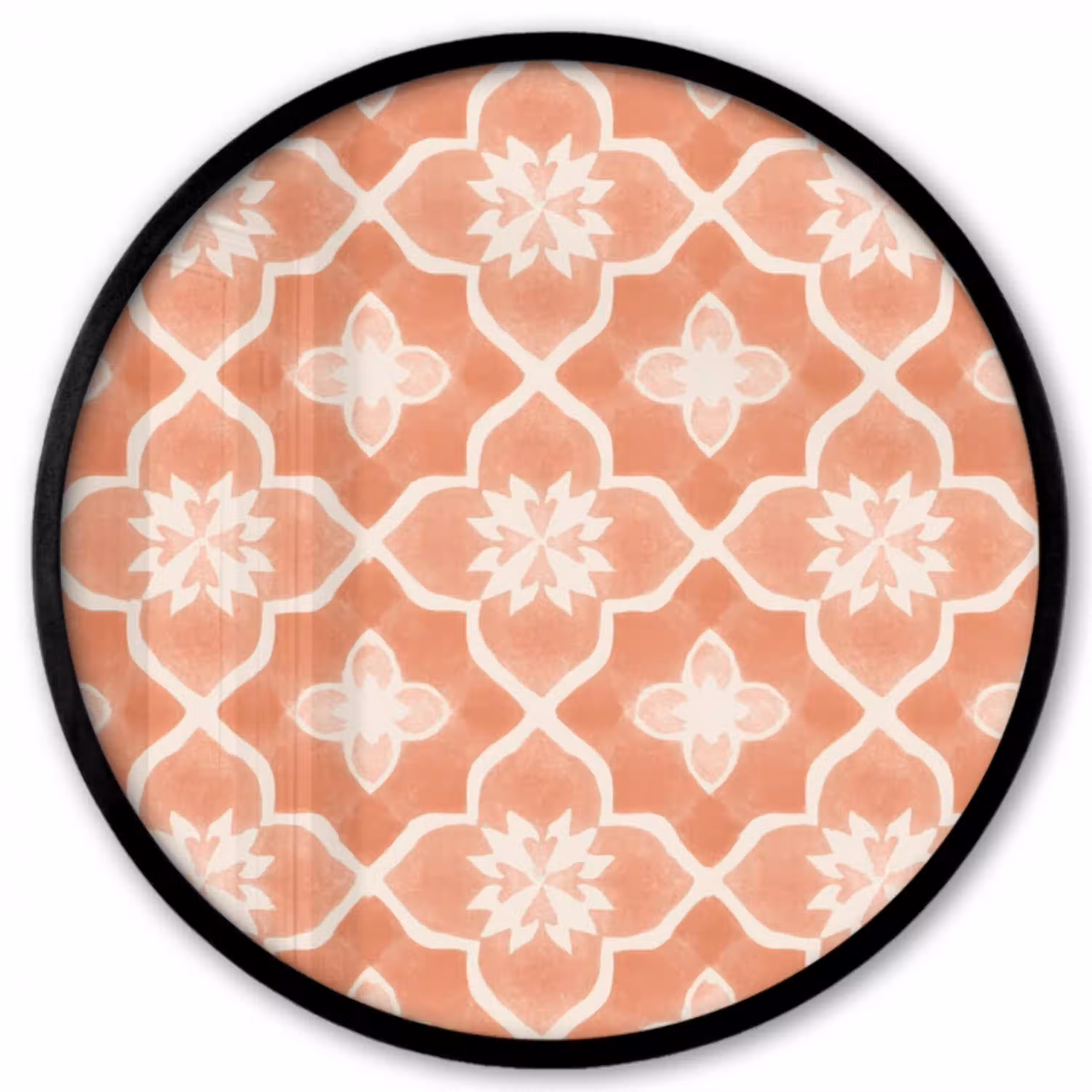 Tegelpatroon - Arabesk - Vintage - Terracotta Fotolijst rond zonder passe partout klein 856 -3d