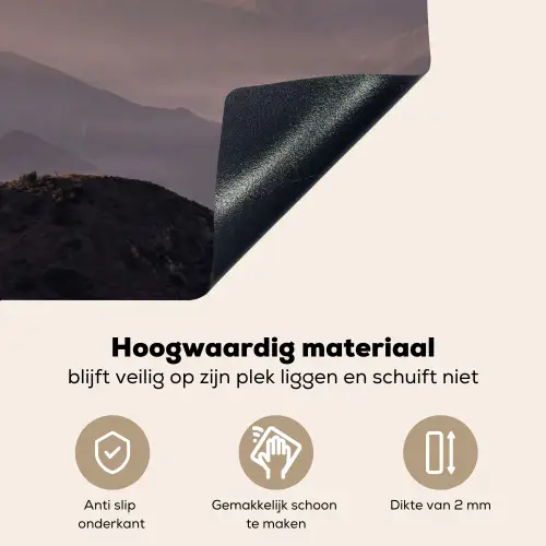 Panorama - Landschap - Bergen Inductie beschemer met haakjes klein -ky-onderkant-nl