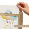 Wolk - Regen - Watercolor - Kleurrijk Light Box met kabel (Kinderlampje) klein -USP_websiteprintNL