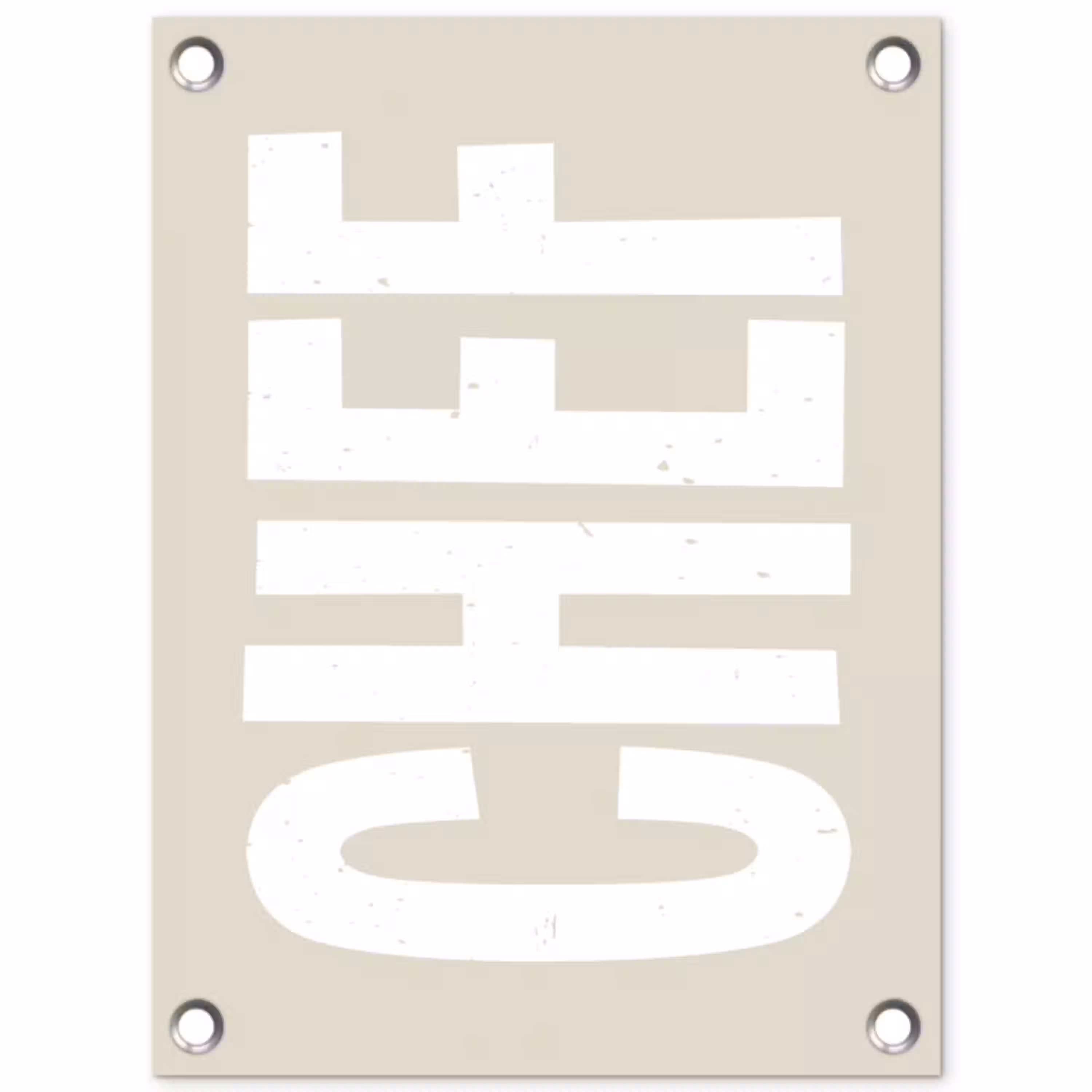 Wit - Chef - Decoratie - Japandi tuinposter los doek klein -3d