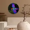 Felgekleurd - Papegaai - Bos - Vleugels Wandcirkel plexiglas klein -sfeer1