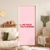 No rain no flowers - Minimalistisch - Roze - Bloem deurposter klein -sfeer2