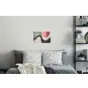 Abstract - Golven - Sierlijk - Roze Muursticker klein -slaapkamer