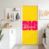 Dream big - Geel - Roze deurposter klein -sfeer5