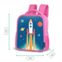 Raket - Planeten - Ruimte Kinderrugzak - Roze middel -productfoto_formaten