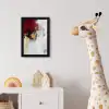Rood - Marmer - Abstract - Goud - Modern fotolijst zwart zonder passe partout klein -usfeer4_kinderkamer