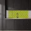 Patronen - Retro - Regen - Druppel - Groen keuken achterwand 2 middel 871 -sfeer1