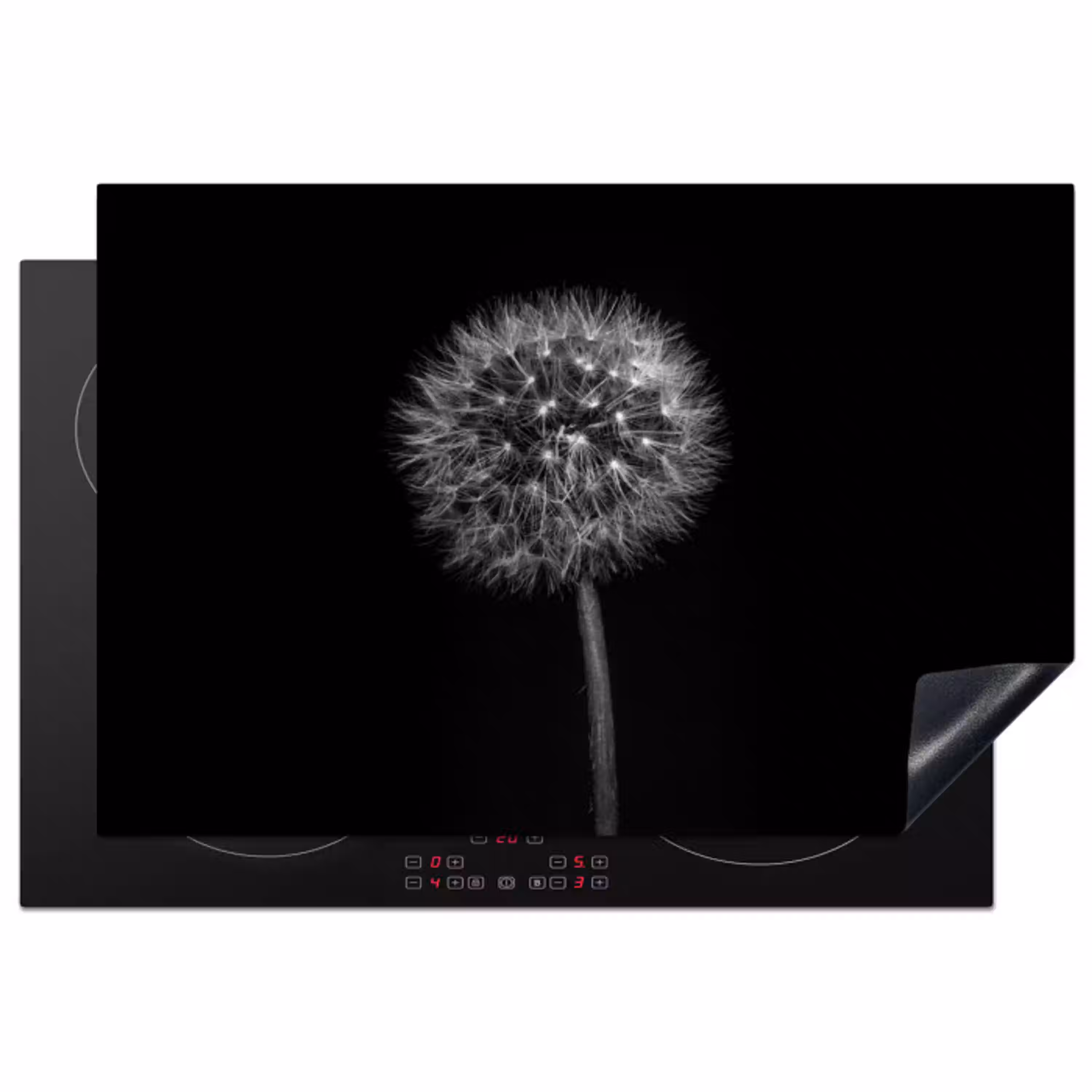 Sterrennacht van Paardenbloem Inductie beschermer vinyl 3mm klein -3d